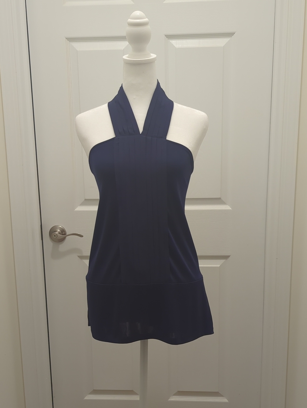 The Limited Navy Halter Tunic Top
